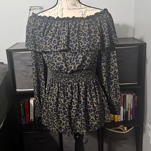 Lascana for Venus Off the Shoulder Animal Print Top